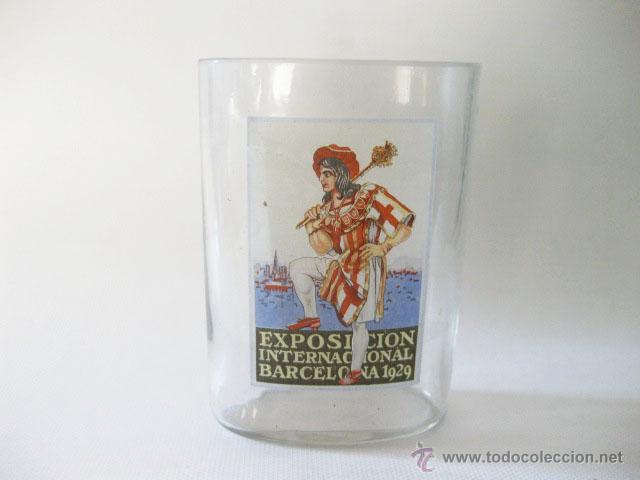 Antig&uuml;edades: Vaso de la Exposici&oacute;n Internacional de Barcelona de 1929. - Foto 1