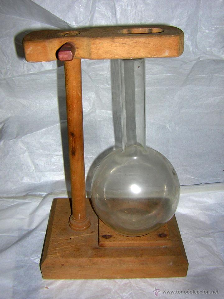 Antig&uuml;edades: DE LABORATORIO CONJUNTO CON UN SOPORTE DE MADERA - Foto 4