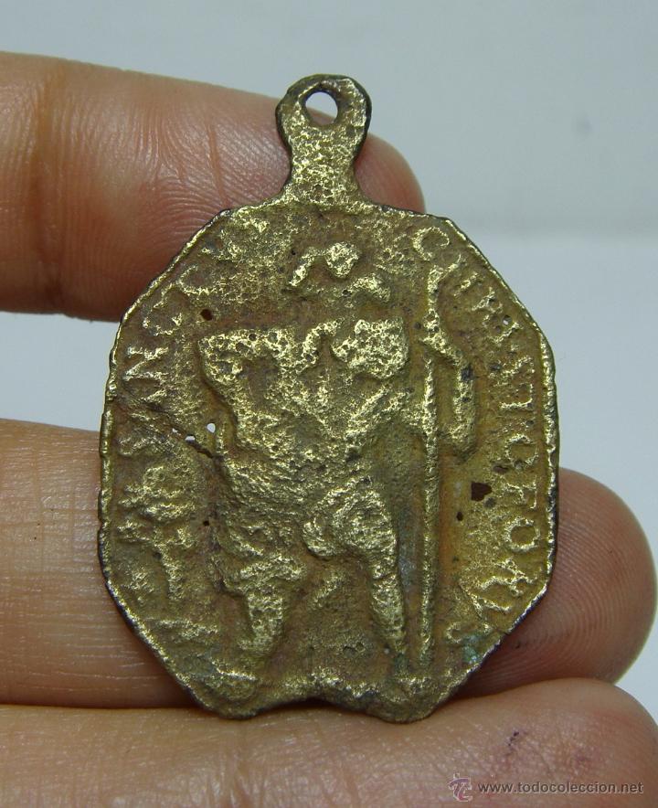 Antig&uuml;edades: Antigua Medalla Religiosa. - Foto 2