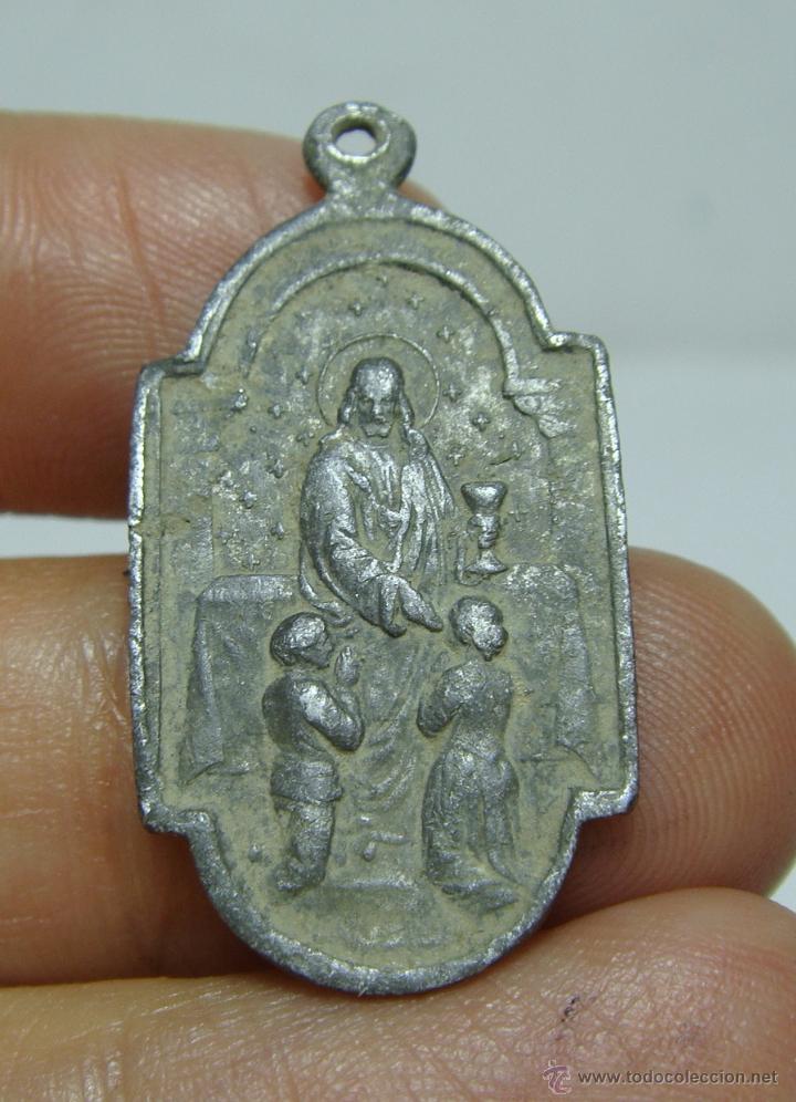 Antig&uuml;edades: Medalla Religiosa Antigua. Primera Comuni&oacute;n. - Foto 1