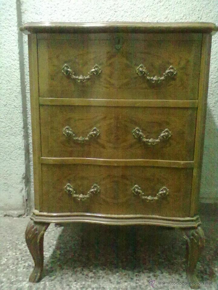 Antig&uuml;edades: MUEBLE BAR LUIS XV NOGAL - Foto 1