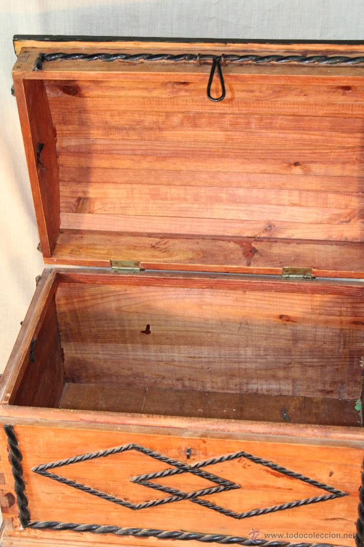 Antig&uuml;edades: BAUL - COFRE EN MADERA - Foto 5