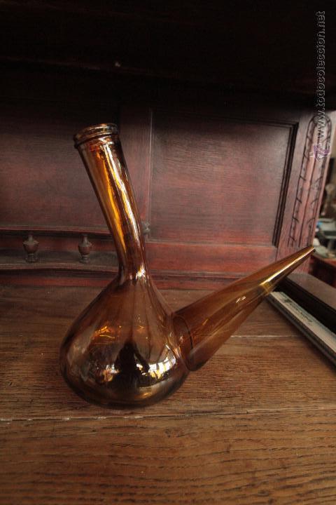 Oggetti Antichi: PORR&Oacute;N DE VINO EN CRISTAL AMBAR