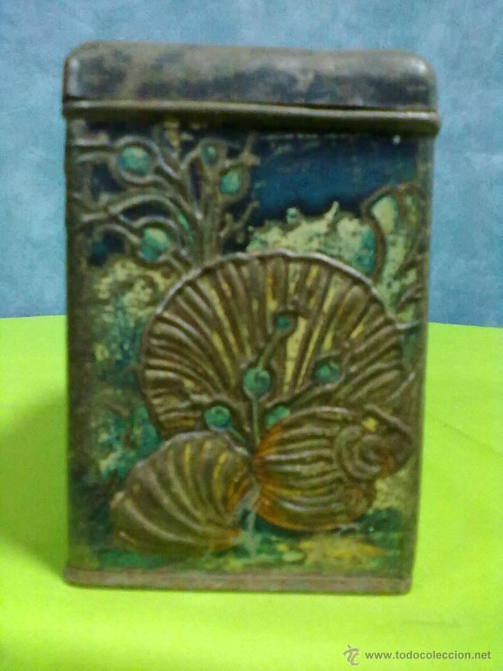 Antig&uuml;edades: CAJA TROQUELADA Y SERIGRAFIADA MODERNISTA - Foto 2