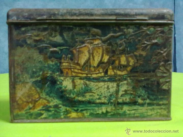 Antig&uuml;edades: CAJA TROQUELADA Y SERIGRAFIADA MODERNISTA - Foto 3