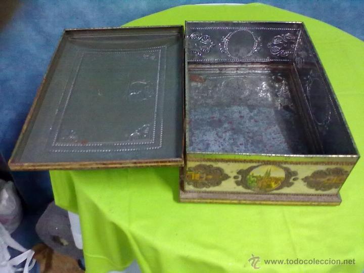 Antig&uuml;edades: CAJA LATA TROQUELADA Y SERIGRAFIADA - Foto 5