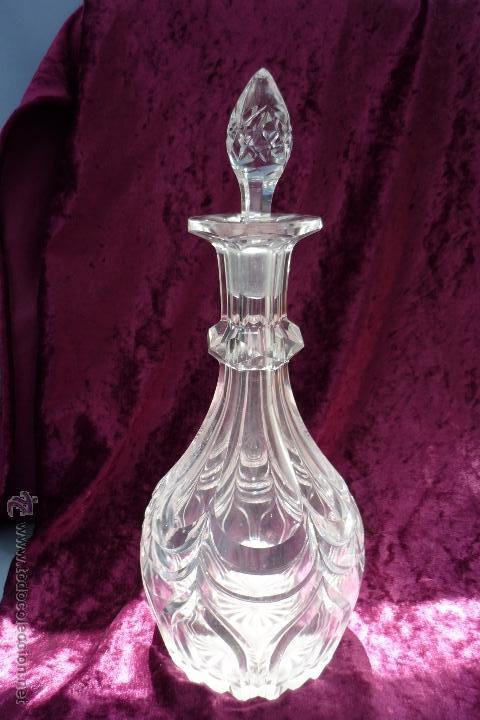 Antiques: BOTELLA CRISTAL TALLADO .SIGLO XIX. 32CM ALTO. GASTOS DE ENVIO 8&euro;  PARA ESPA&Ntilde;A.