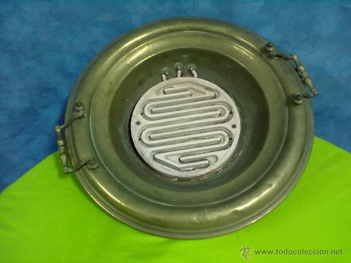 Antig&uuml;edades: BRASERO DE METAL CON RESISTENCIA - Foto 1