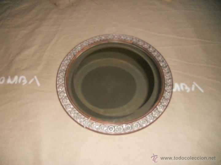Antig&uuml;edades: ANTIGUO ESPEJO DE MADERA REDONDO 45 CMS DE DIAMETRO . - Foto 2
