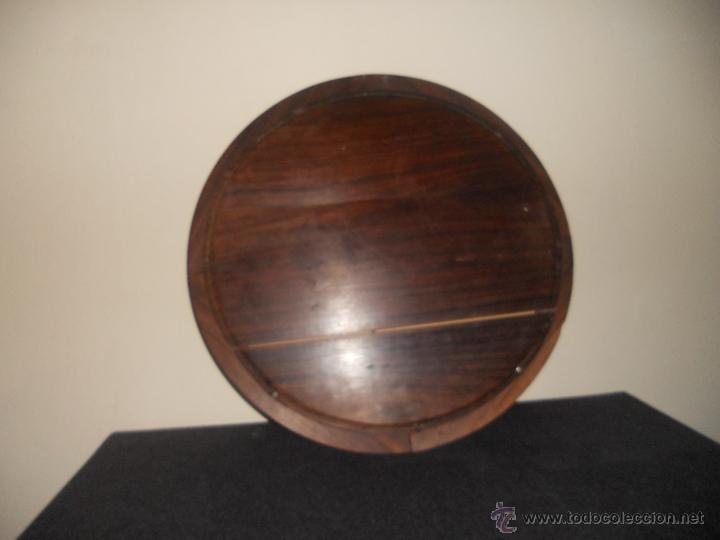 Antig&uuml;edades: ANTIGUO ESPEJO DE MADERA REDONDO 45 CMS DE DIAMETRO . - Foto 7