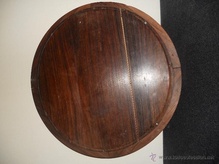 Antig&uuml;edades: ANTIGUO ESPEJO DE MADERA REDONDO 45 CMS DE DIAMETRO . - Foto 8