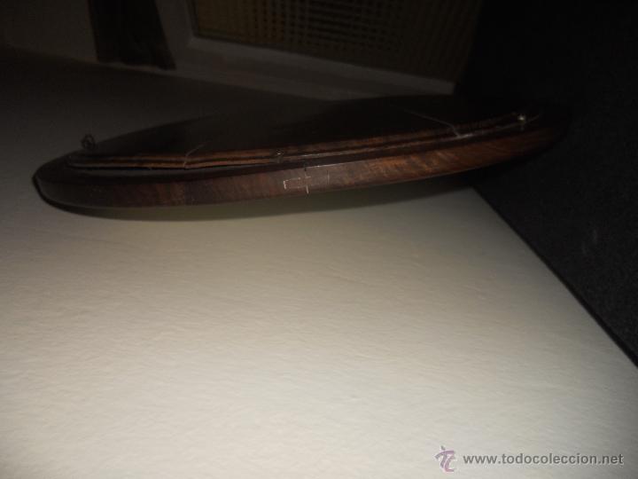 Antig&uuml;edades: ANTIGUO ESPEJO DE MADERA REDONDO 45 CMS DE DIAMETRO . - Foto 9