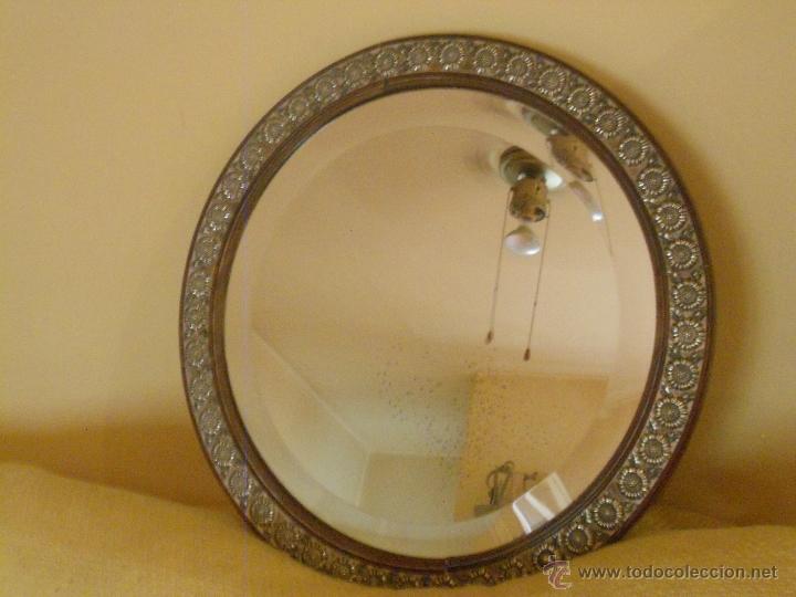 Antig&uuml;edades: ANTIGUO ESPEJO DE MADERA REDONDO 45 CMS DE DIAMETRO . - Foto 12