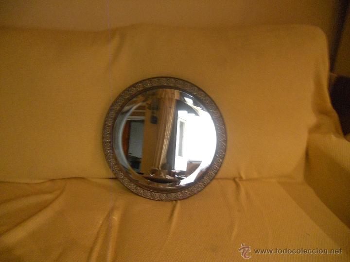 Antig&uuml;edades: ANTIGUO ESPEJO DE MADERA REDONDO 45 CMS DE DIAMETRO . - Foto 13