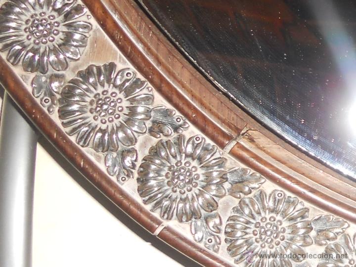 Antig&uuml;edades: ANTIGUO ESPEJO DE MADERA REDONDO 45 CMS DE DIAMETRO . - Foto 14