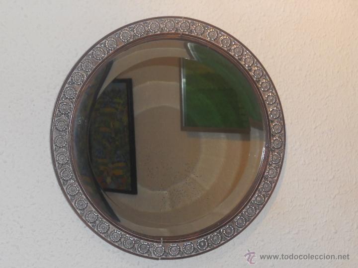 Antig&uuml;edades: ANTIGUO ESPEJO DE MADERA REDONDO 45 CMS DE DIAMETRO . - Foto 15