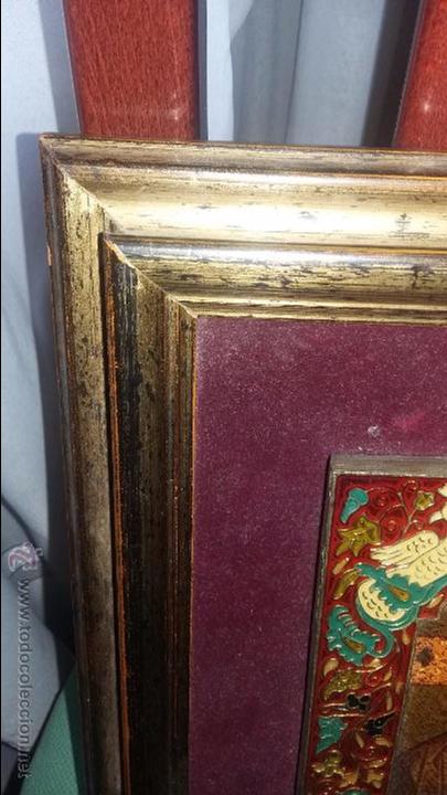 Antig&uuml;edades: ICONO EN LAMINA SOBRE MADERA CON MARCO EN RELIEVE - Foto 5