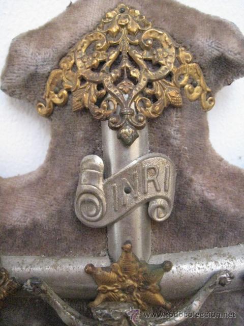 Antig&uuml;edades: ANTIGUO CRUCIFIJO CON PILA BENDITERA. - Foto 2
