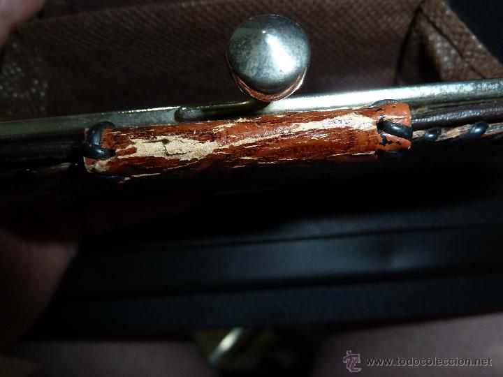 Antig&uuml;edades: CARTERA BILLETERA DE SE&Ntilde;ORA DE CUERO REPUJADO - Foto 5