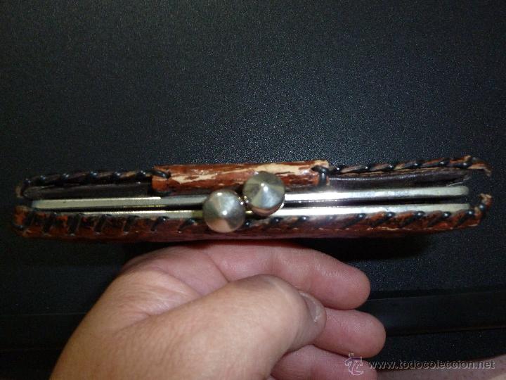 Antig&uuml;edades: CARTERA BILLETERA DE SE&Ntilde;ORA DE CUERO REPUJADO - Foto 7