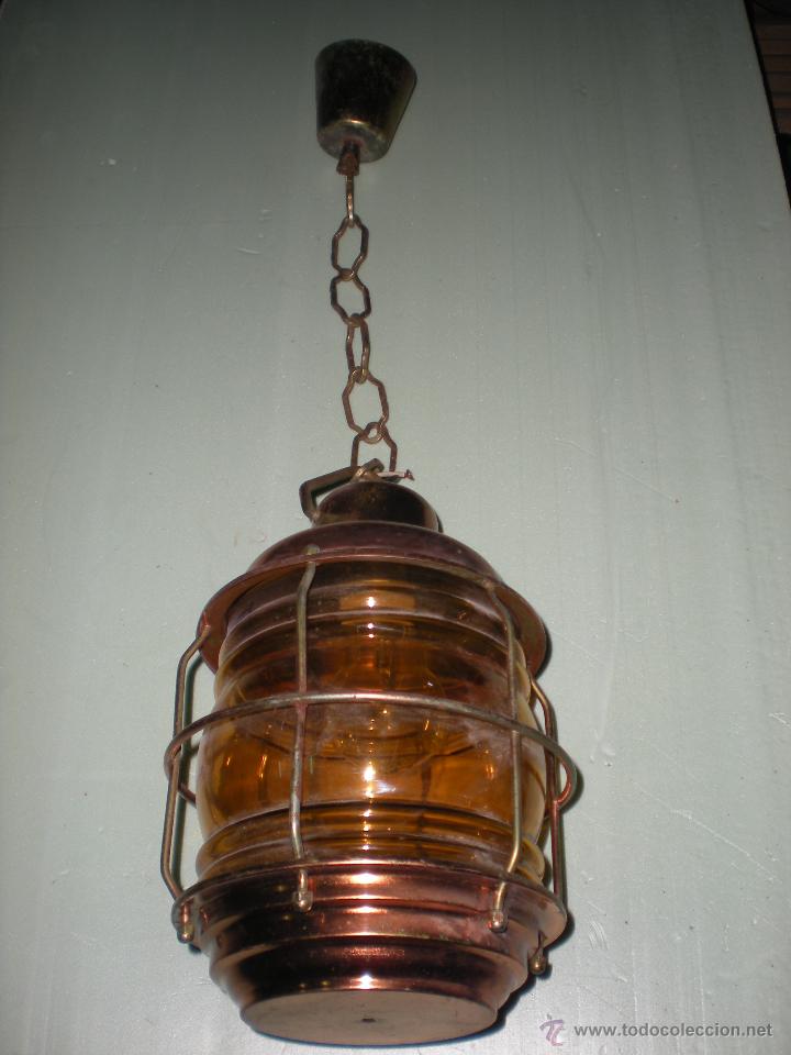 Antig&uuml;edades: Farol de cobre 70x27x17cm - Foto 1