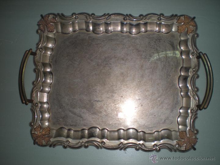 Antig&uuml;edades: Bandeja met&aacute;lica 46x21cm - Foto 1