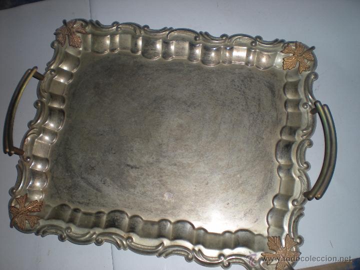 Antig&uuml;edades: Bandeja met&aacute;lica 46x21cm - Foto 4