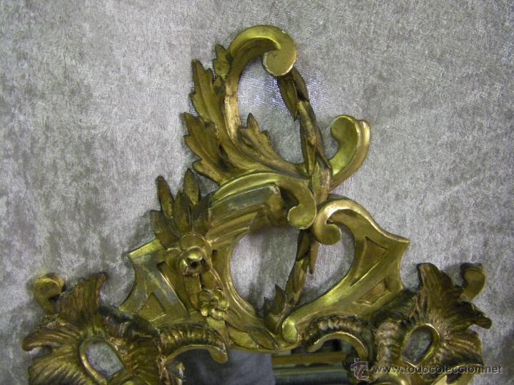 Antigüedades: Pareja de cornucopias en pan de oro de finales del siglo XVIII estilo Carlos IV - Foto 4 - 50247812