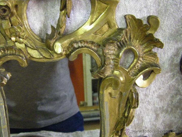 Antigüedades: Pareja de cornucopias en pan de oro de finales del siglo XVIII estilo Carlos IV - Foto 6 - 50247812