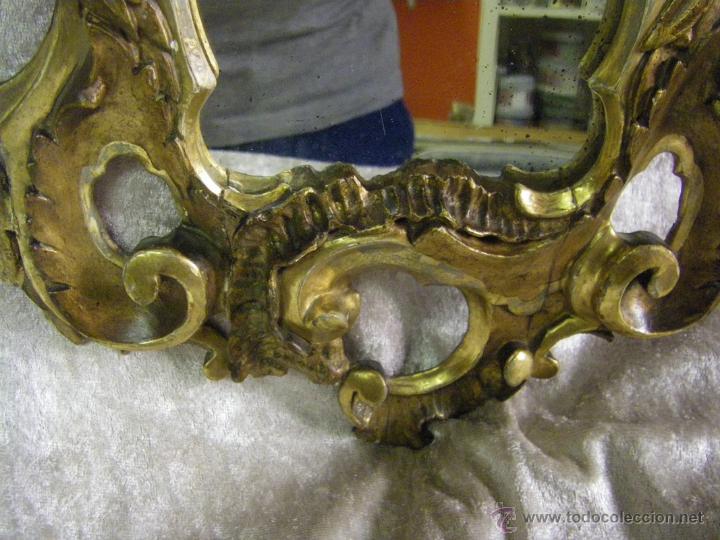 Antigüedades: Pareja de cornucopias en pan de oro de finales del siglo XVIII estilo Carlos IV - Foto 11 - 50247812