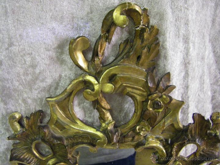 Antigüedades: Pareja de cornucopias en pan de oro de finales del siglo XVIII estilo Carlos IV - Foto 12 - 50247812