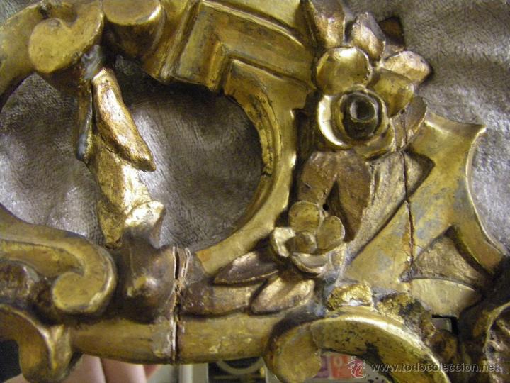 Antigüedades: Pareja de cornucopias en pan de oro de finales del siglo XVIII estilo Carlos IV - Foto 15 - 50247812