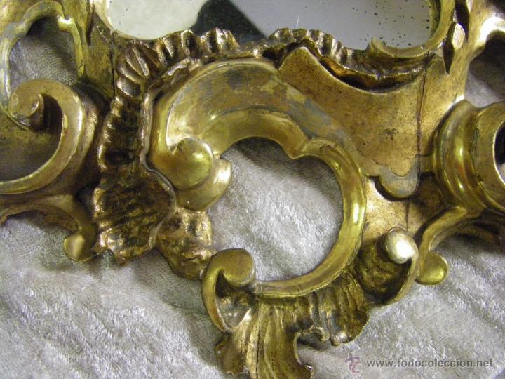 Antigüedades: Pareja de cornucopias en pan de oro de finales del siglo XVIII estilo Carlos IV - Foto 17 - 50247812