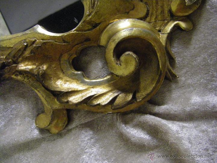 Antigüedades: Pareja de cornucopias en pan de oro de finales del siglo XVIII estilo Carlos IV - Foto 25 - 50247812