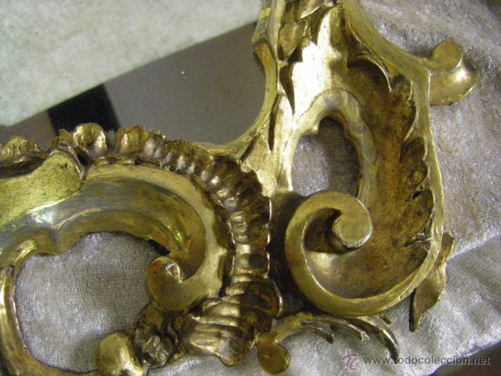 Antigüedades: Pareja de cornucopias en pan de oro de finales del siglo XVIII estilo Carlos IV - Foto 26 - 50247812