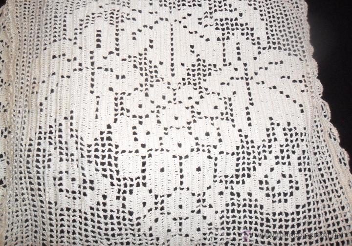 Antig&uuml;edades: Coj&iacute;n / Cuadrante - encaje de crochet - Foto 4