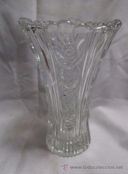 Antiques: PRECIOSO JARR&Oacute;N - FLORERO - VIOLETERO DE CRISTAL TALLADO