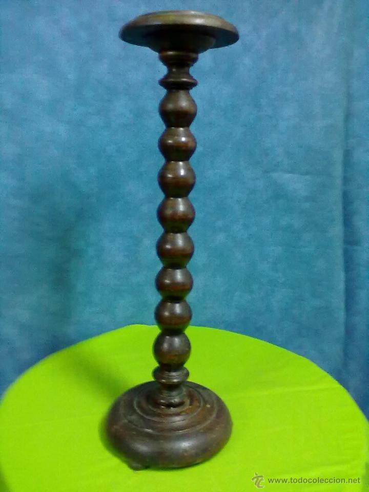 Antig&uuml;edades: PEANA MADERA TORNEADA MACETERO PARA RESTAURAR - Foto 1