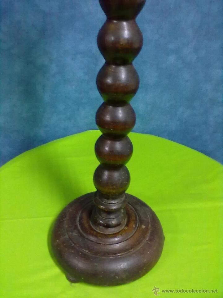 Antig&uuml;edades: PEANA MADERA TORNEADA MACETERO PARA RESTAURAR - Foto 2