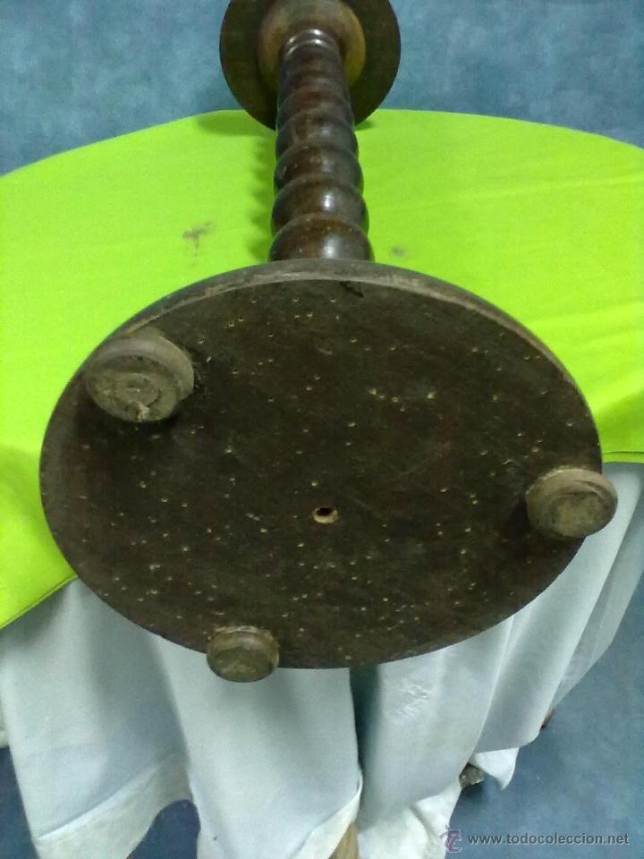 Antig&uuml;edades: PEANA MADERA TORNEADA MACETERO PARA RESTAURAR - Foto 5
