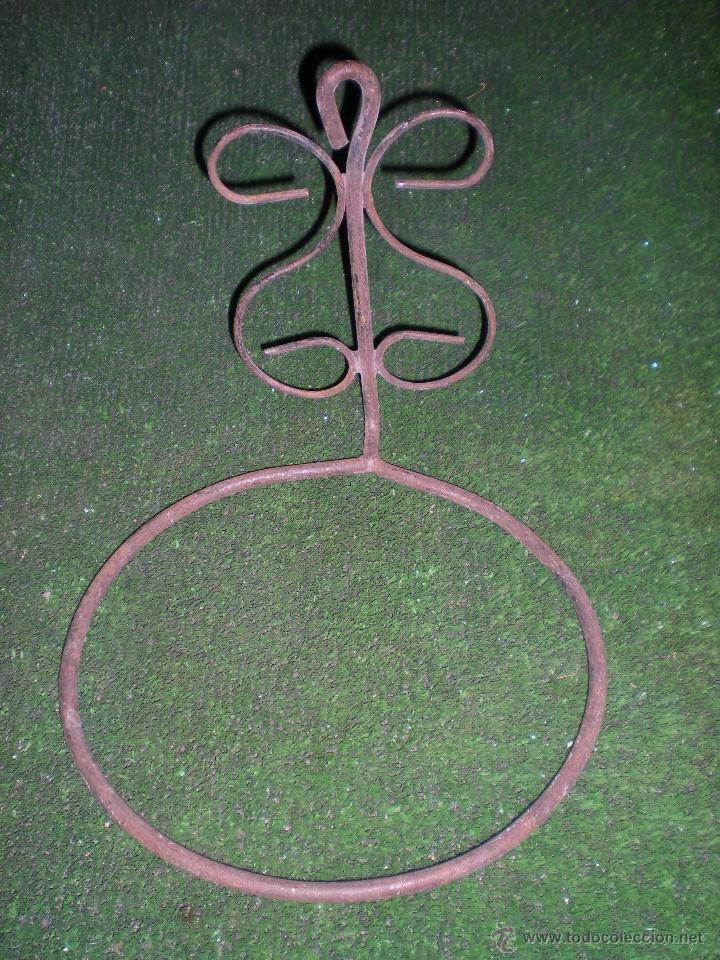 Antiques: Soporte macetero de colgar 18x23cm D20cm