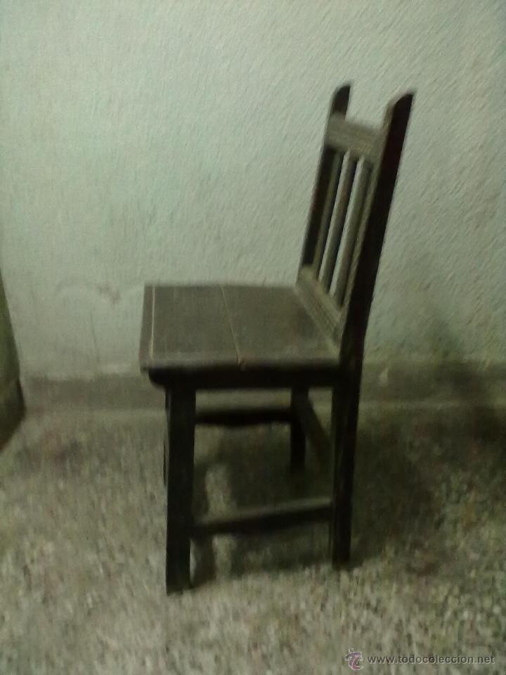 Antig&uuml;edades: SILLA CASTA&Ntilde;O TALLADA PARA RESTAURAR - Foto 4