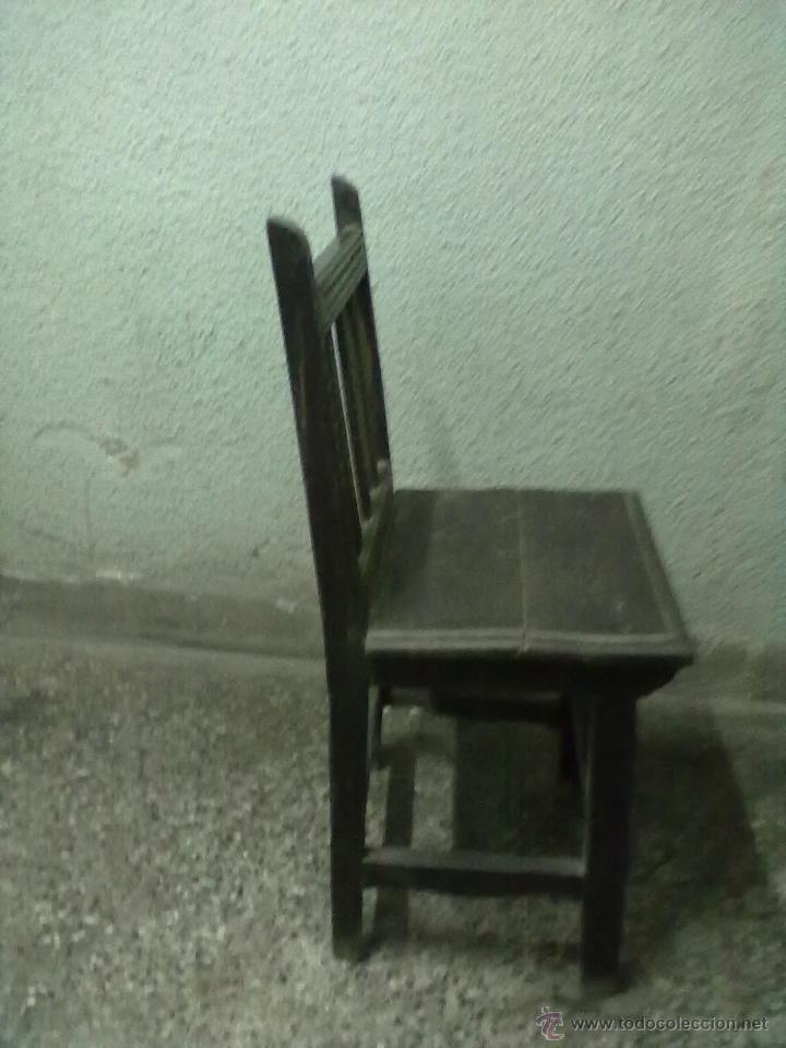 Antig&uuml;edades: SILLA CASTA&Ntilde;O TALLADA PARA RESTAURAR - Foto 5