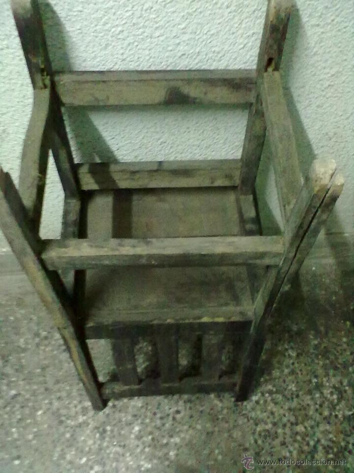 Antig&uuml;edades: SILLA CASTA&Ntilde;O TALLADA PARA RESTAURAR - Foto 6