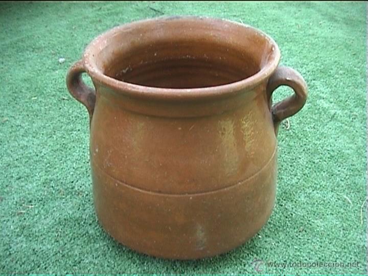 Antig&uuml;edades: OLLA DE BARRO PUCHERO DE FUEGO CERAMICA POPULAR 17CM