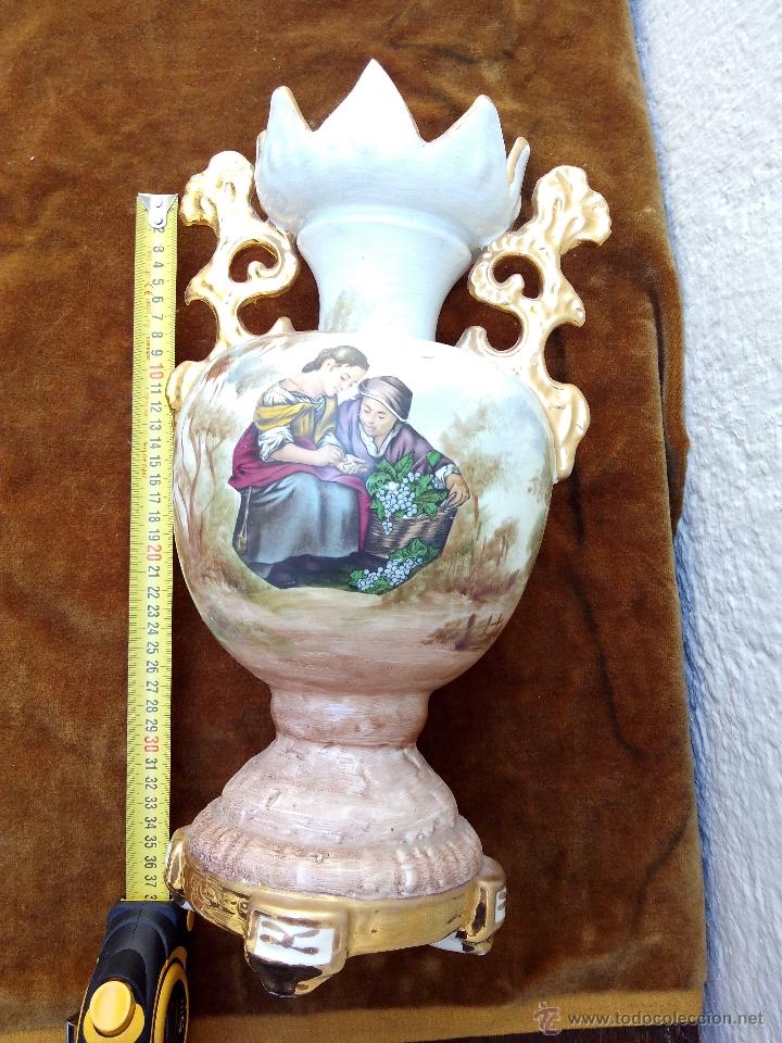 Antig&uuml;edades: Gran jarron de porcelana decorado - Foto 1