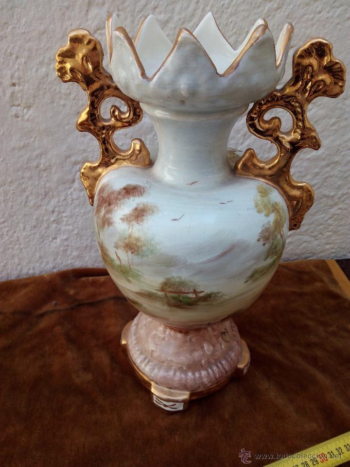 Antig&uuml;edades: Gran jarron de porcelana decorado - Foto 3