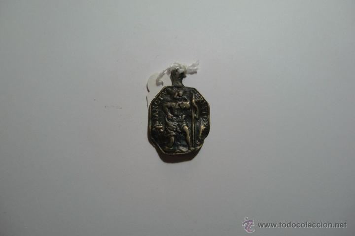 Antig&uuml;edades: MEDALLA CON SAN CRIST&Oacute;BAL Y SAN JER&Oacute;NIMO. 3,8X2,2 CMS. - Foto 1