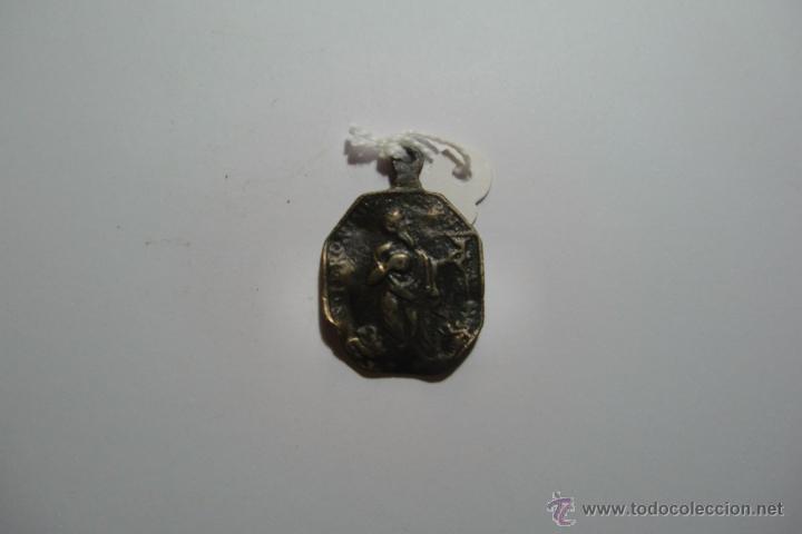 Antig&uuml;edades: MEDALLA CON SAN CRIST&Oacute;BAL Y SAN JER&Oacute;NIMO. 3,8X2,2 CMS. - Foto 2