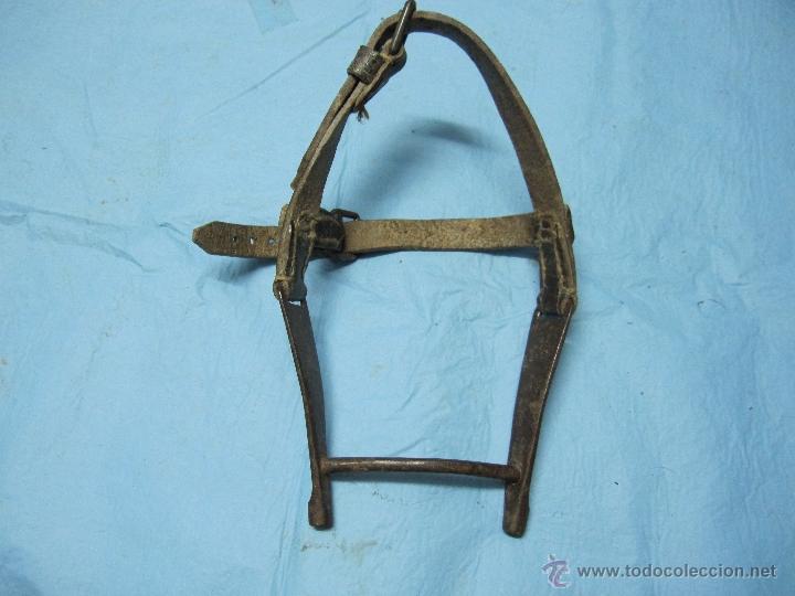 Antig&uuml;edades: ANTIGUO ESTRIBO DE METAL Y CUERO - Foto 2